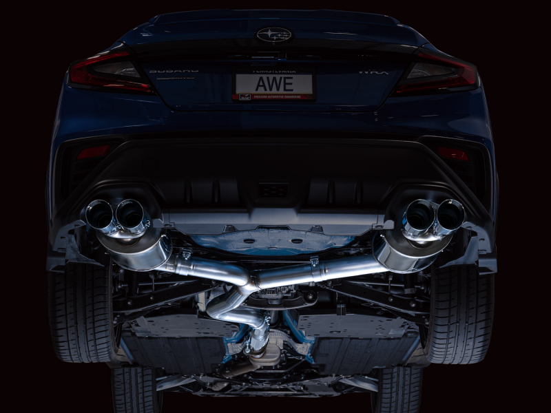 AWE Tuning 2022+ VB Subaru WRX Touring Edition Exhaust - Chrome Silver Tips - Image 13