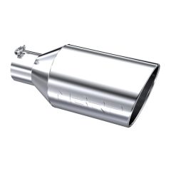 Alternative view of MBRP Universal Tip 8in O.D. Rolled End 4in inlet 18in length T304