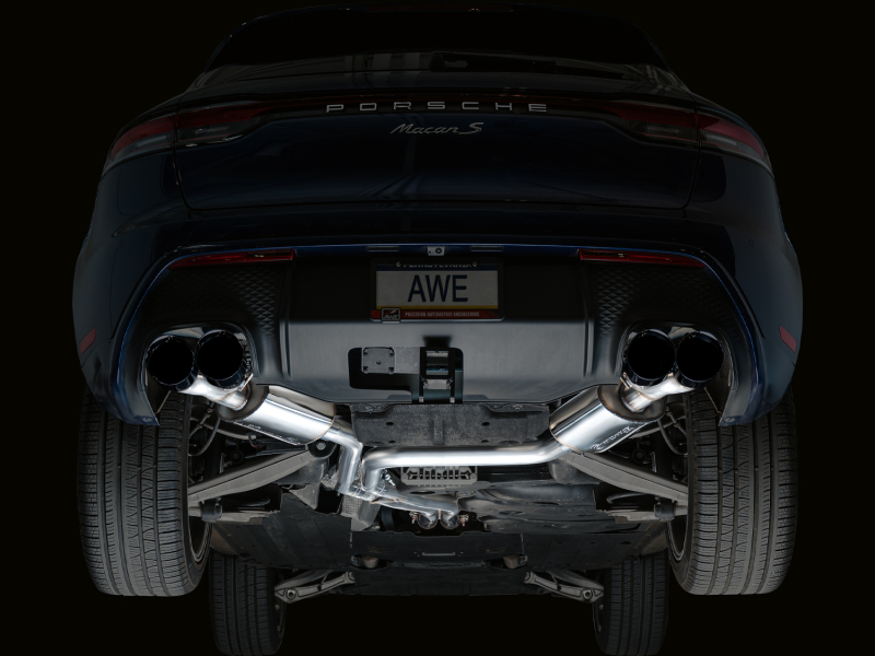 AWE Tuning 19-21 Porsche Macan 3.0T/2.9TT Touring Edition Catback Exhaust w/ Diamond Black Tips - Image 9