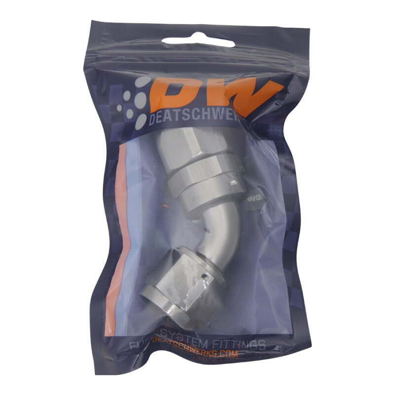 DeatschWerks 10AN Female Swivel 60-Degree Hose End CPE - Anodized Titanium - Image 3