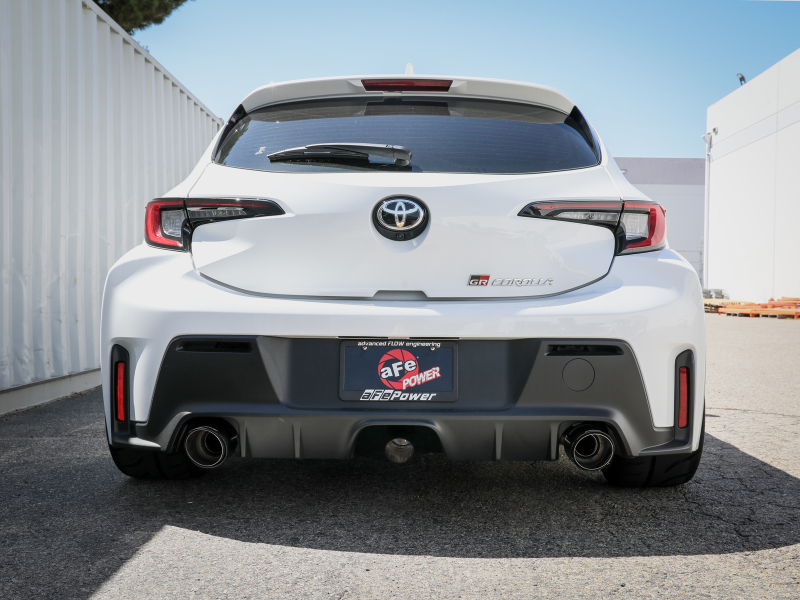 aFe 23-24 Toyota GR Corolla L3 1.6L (t) Gemini XV 3in to 2-1/2in CatBack Exhaust w/Carbon Fiber Tips - Image 5