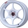 Enkei PF06 18x8.5in 5x100 BP 48mm Offset 75mm Bore White Machined Wheel