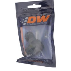 Alternative view of DeatschWerks 10AN ORB Male to 10AN Male Flare Low Profile 90-Degree Swivel - Anodized Matte Black