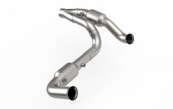 Alternative view of Kooks 07-18 Jeep Wrangler HEMI Swap 2.5in Stainless Steel GREEN Catted Y-Pipe