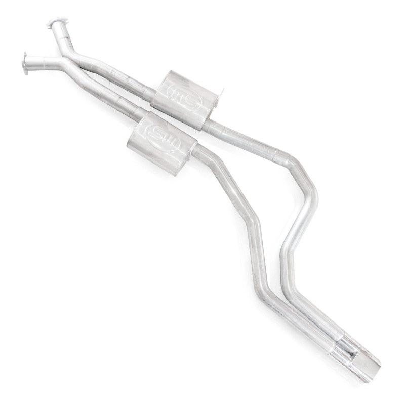 Stainless Works 2004 GTO 3in Catback Chambered Mufflers X-Pipe Slash Cut Tips - Image 3