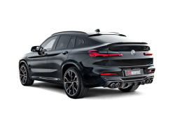 Alternative view of Akrapovic 2022+ BMW X4 M / X4 M Competition (F98) Slip-On Line (Titanium) w/ Carbon Tips