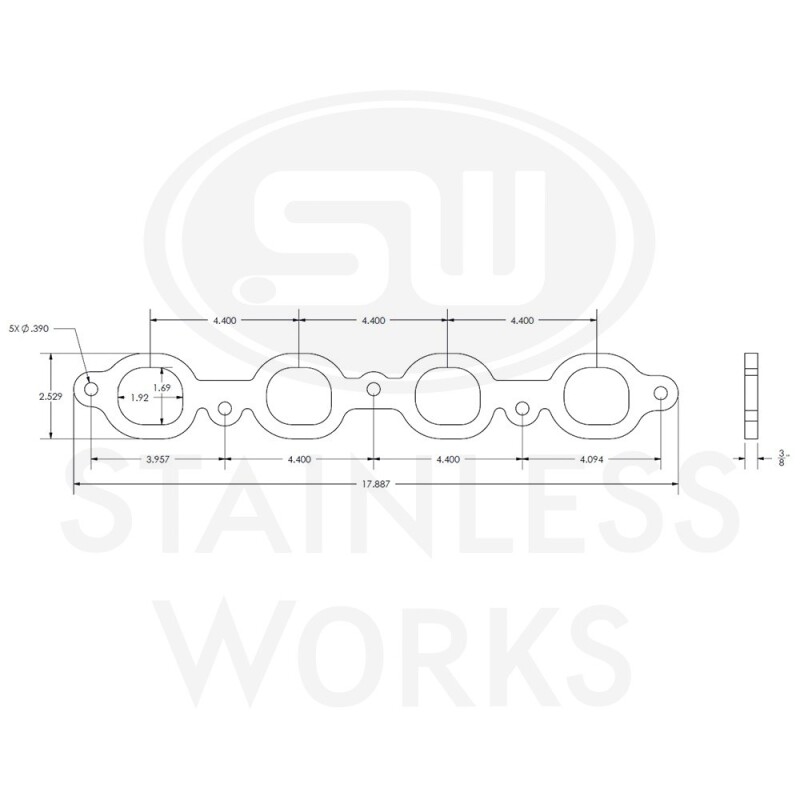 Stainless Works 2014+ Chevrolet LT1/LT4 Port Matched Header 304SS Exhaust Flanges 1-7/8in Primaries - Image 3