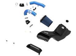 Alternative view of aFe 21-22 Ford F-150 Raptor V6-3.5L(tt) Momentum XP Cold Air Intake System - Blue w/ Pro 5R Filter
