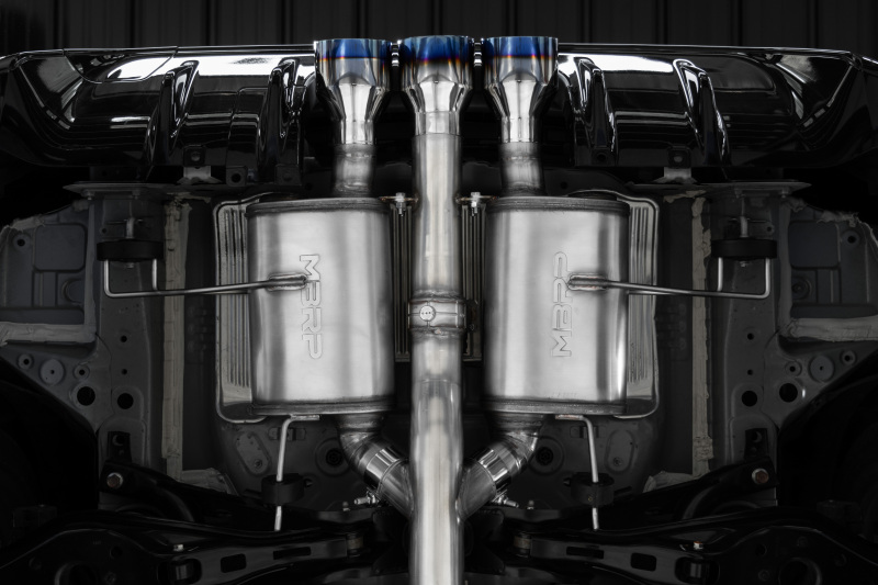MBRP 23-24 Honda Civic Type R 2.0L T304 SS 3in Cat-Back Exhaust Triple Center Outlet w/ Burnt Tips - Image 5