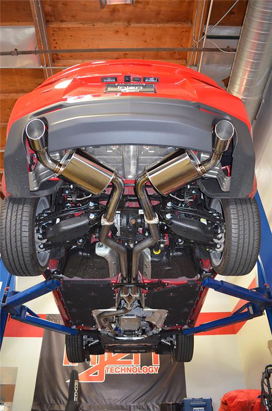 Injen 16-20 Chevy Camaro 2.0L 4 Cyl Full 3in Cat-Back Stainless Steel Exhaust w/SS Flanges & Y Pipe - Image 3