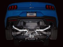 AWE 2024 Ford Mustang GT Fastback S650 RWD Track Edition Catback Exhaust w/ Dual Diamond Black Tips - Image 12