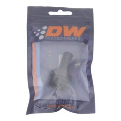 Alternative view of DeatschWerks 10AN ORB Male to 1/2in Male Barb Fitting - Anodized Matte Black