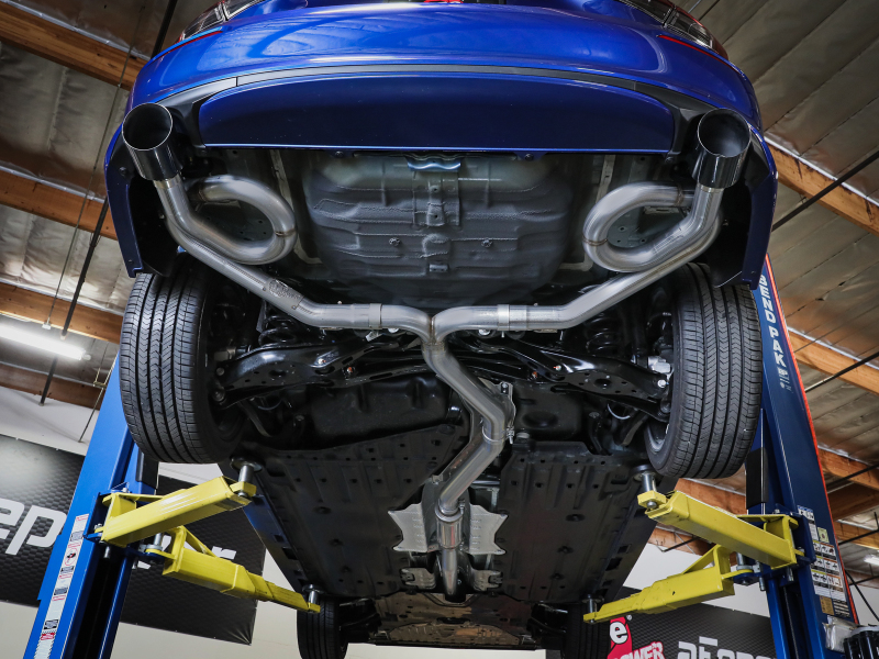 aFe POWER Takeda 22-23 Honda Civic Si I4-1.5L (t) 2.5in to 3in 304 SS CB Exhaust - Blue Flame Tips - Image 5