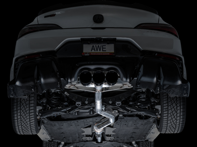 AWE Tuning 2024 Acura Integra Type S DE5 FWD Track Edition Exhaust w/ Triple Diamond Black Tips - Image 15