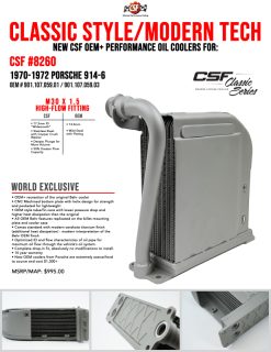 CSF 70-72 Porsche 914.6 / 70-76 Porsche 914 w/ Flat 6 Conversion Engine Oil Cooler - Image 12