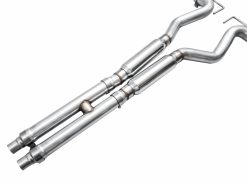 AWE 2024 Ford Mustang Dark Horse S650 RWD Track Edition Catback Exhaust w/ Quad Chrome Silver Tips - Image 10