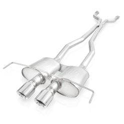 Alternative view of Stainless Works 2009-15 Cadillac CTS-V Coupe 3in Catback System X-Pipe S-Tube Mufflers 4in Tips