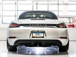 AWE Tuning Porsche 718 Boxster / Cayman Track Edition Exhaust - Diamond Black Tips - Image 3