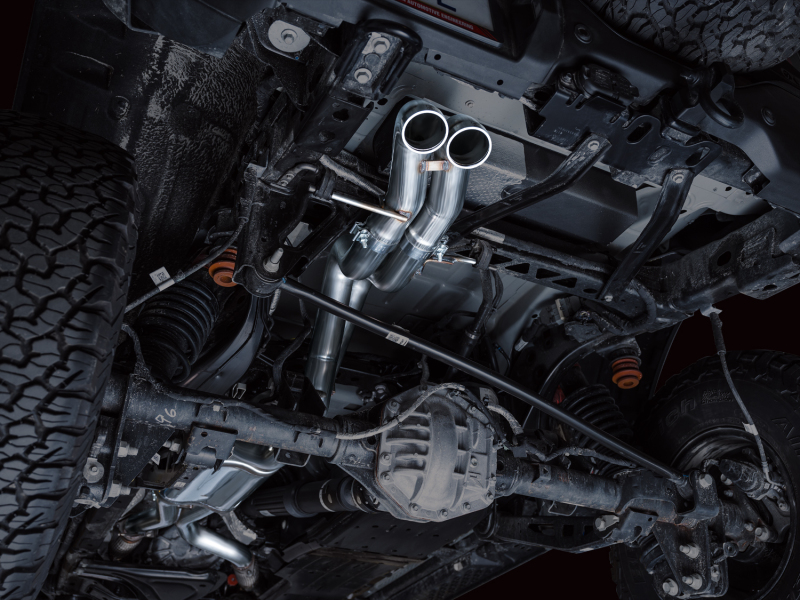 AWE Tuning 22-24 Ford Bronco Raptor 4WD Dual BashGuards Cat-Back SwitchPath Exhaust (No Tips) - Image 3