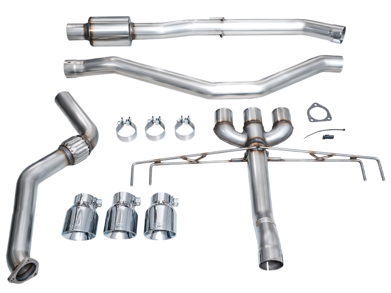 AWE Tuning 2024 Acura Integra Type S DE5 FWD Track Edition Exhaust w/ Triple Chrome Silver Tips - Image 9