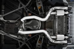 MBRP 18-22 BMW M2 Competition 3.0L T304 SS 3in Resonator-Back Exhaust Quad Rear w/ Carbon Fiber Tips - Image 4