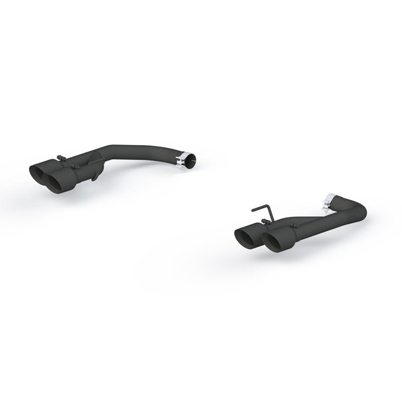 MBRP 18-20 Ford Mustang GT 2.5in Black Coated Non Active Dual Axle Back Exhaust - 4in Dual Wall Tips - Image 3
