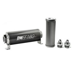Alternative view of DeatschWerks Stainless Steel 6AN 10 Micron Universal Inline Fuel Filter Housing Kit (160mm)