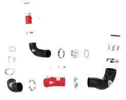 Alternative view of aFe BladeRunner 22-23 Kia Stinger L4-2.5L (t) Aluminum Hot and Cold Charge Pipe Kit - Red