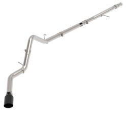 Alternative view of aFe Large Bore-HD 3in 409SS DPF-Back 20-21 GM Trucks L6-3.0L (td) LM2 - Black Tip