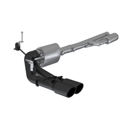 Alternative view of MBRP 2019+ Chevrolet Silverado 1500 4.5L/5.3L Pre-Axle Dual Side Exite w/ 4in OD Tip- Black Coated
