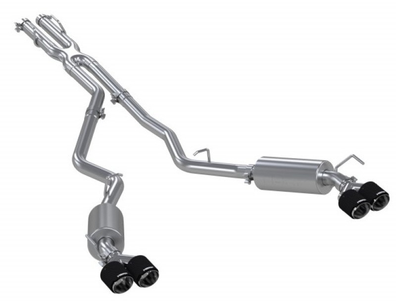MBRP 20-21 Ford Explorer ST 3.0L Ecoboost SS 2.5in Dual Rear Exit w/ Carbon Fiber Quad Tips - T304 - Image 2