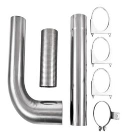 MBRP Universal Full Size Pickup Single Stack 5in Kit AL - Image 3