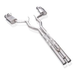Stainless Works 18+ Ford Mustang GT 3in Legend 304SS Catback w/ H-Pipe Quad Polished Tips (No Valve) - Image 4