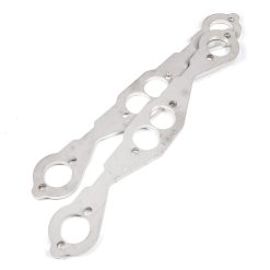 Alternative view of Stainless Works Small Block Chevy Round Port Header 304SS Exhaust Flanges 1-5/8in Primaries
