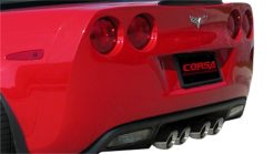 Corsa 12-13 Chevrolet Corvette C6 ZR1 Sport Cat-Back Dual Rear Exit w/ Twin 4.0in Pol Tips - Image 4