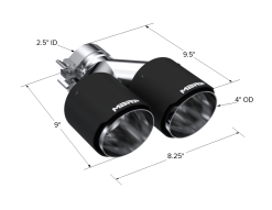 MBRP Universal Carbon Fiber Dual Tip 4in OD/2.5in Inlet - Image 5
