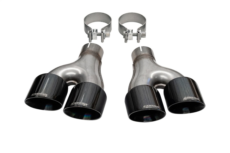 Corsa 11-21 Jeep Grand Cherokee Twin 2.5in Inlet / 4in Outlet Black PVD Pro-Series Tip Kit - Image 2