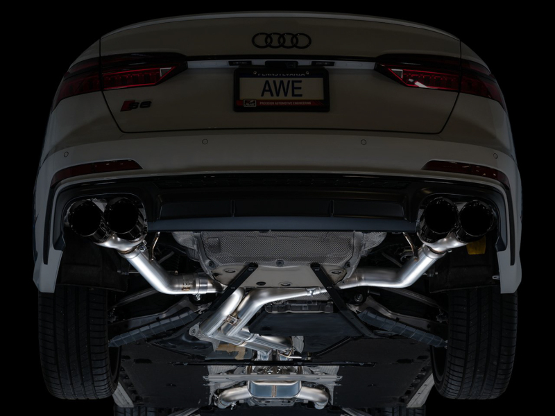 AWE Tuning 19-23 Audi C8 S6/S7 2.9T V6 AWD Track Edition Exhaust - Diamond Black Tips - Image 14