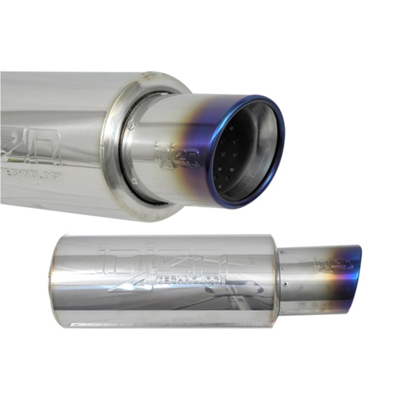 Injen 3.00 Universal Muffler w/Titanium burnt rolled Tip and stainless steel resonated inner wall - Image 4