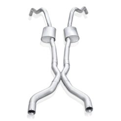 Stainless Works 62-67 Chevy Nova 3in Catback w/ X-Pipe Turbo Chambered Mufflers 3in Cores - Image 3