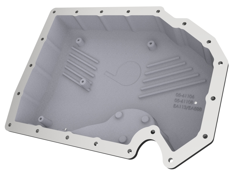 aFe 05-19 VW 1.8L/2.0L w/o Oil Sensor Engine Oil Pan Black POWER Street Series w/ Machined Fins - Image 4