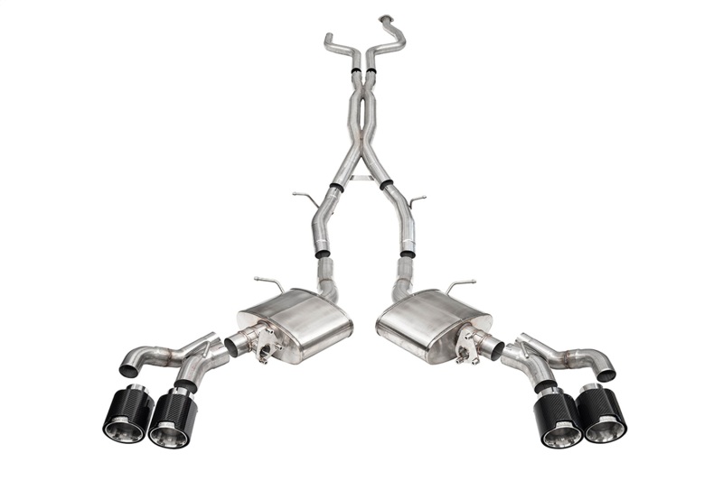 Corsa 2022-24 Cadillac CT5 V Blackwing 3in. Cat-Back w/ Act. Exh. - Dbl X-Pipe - Twin 4.5in. CF Tips