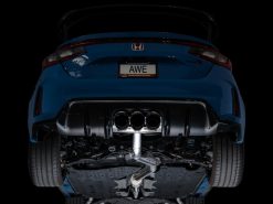 Alternative view of AWE Tuning 2023 Honda Civic Type R FL5 Track Edition Exhaust w/ Triple Diamond Black Tips