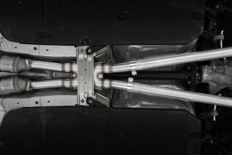 MBRP 2022 Kia Stinger 3.3L T304 SS Cat-Back Exhaust- Dual Split Rear Quad Outlet Uses Factory Bezels - Image 2