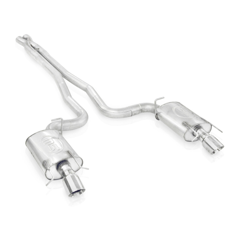 Stainless Works 2009-15 Cadillac CTS-V Sedan 3in Catback System X-Pipe Chambered Mufflers 4in Tips - Image 2