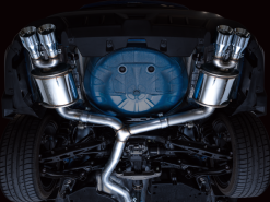 Alternative view of AWE Tuning 2022+ VB Subaru WRX Touring Edition Exhaust - Chrome Silver Tips