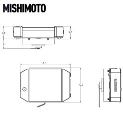 Mishimoto Universal Drag Race Performance Aluminum Radiator - Black - Image 9