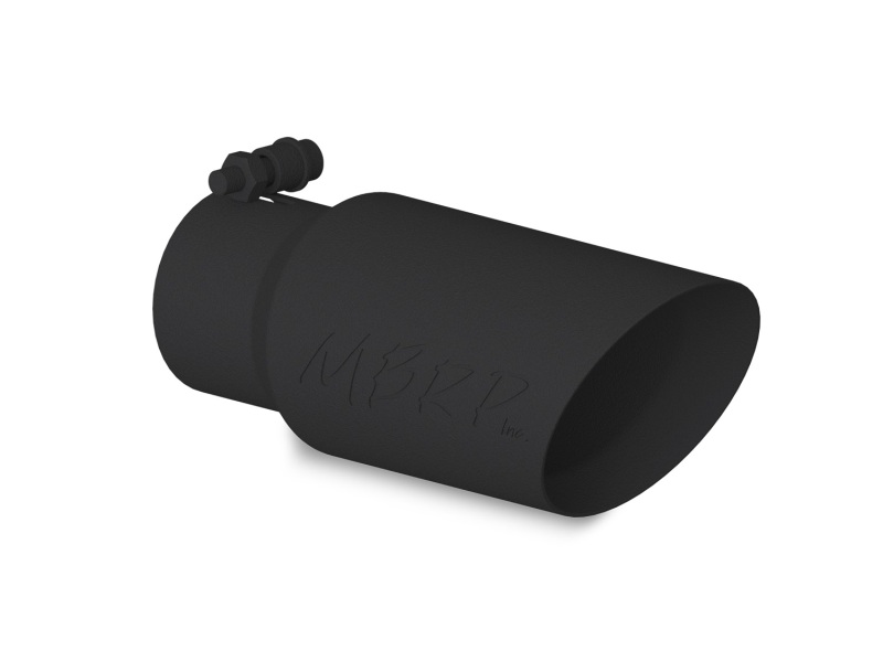 MBRP Universal Tip 4in OD 3in Inlet 10in Length Dual Wall Angled End Black - Image 3
