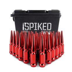 Mishimoto Mishimoto Steel Spiked Lug Nuts M14 x 1.5 32pc Set Red - Image 4