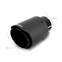 Alternative view of Mishimoto 2x Carbon Fiber Muffler Tip 2.5in Inlet 3.5in Outlet Black